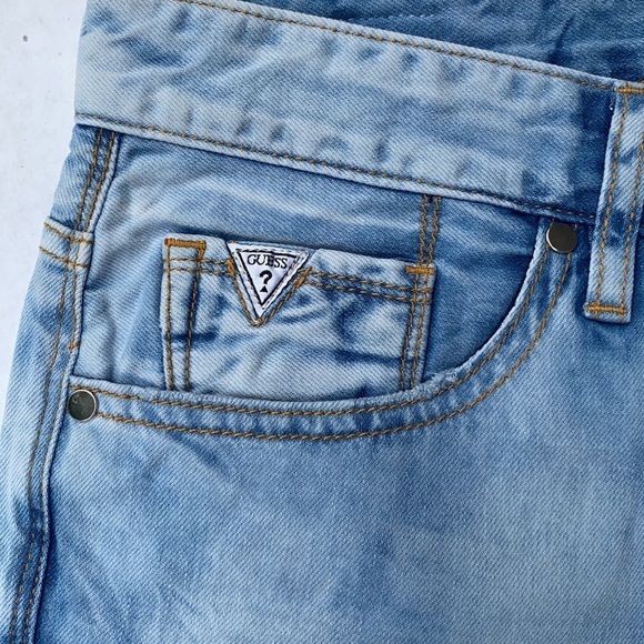 New GUESS Men's Regular Fit Denim Shorts SZ 32 - Picture 5 of 7